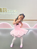 s.lemon舞蹈服女童芭蕾舞裙兒童吊帶紗裙舞蹈練功服夏連體服公主裙演出服 櫻花粉 140 （建議身高120-130cm） 曬單實(shí)拍圖