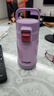 虎牌（TIGER）兒童保溫杯雙蓋兩用大容量?jì)和銛y帶杯套 MTT-A35C 淺粉紫VL 350ml 曬單實(shí)拍圖