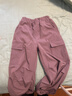左西童裝女童褲子春裝工裝褲2026新款兒童戶(hù)外耐磨傘兵褲 紫色 130 曬單實(shí)拍圖