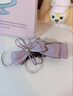 歐陽(yáng)先生感緞面蝴蝶結褶皺香蕉夾發(fā)夾女后腦勺盤(pán)發(fā)抓夾馬尾夾豎夾發(fā)飾 紫色蝴蝶結香蕉夾  A22-101 曬單實(shí)拍圖