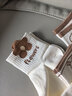 三槍【印象系列】女士襪子女純棉100%提花短襪10A抑菌防臭白搭女襪 曬單實(shí)拍圖