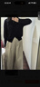 優(yōu)衣庫常規款女裝針織廓形長(cháng)褲/彎刀鐮刀褲子483722 482287 482287/32深米色 S 曬單實(shí)拍圖