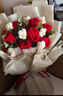京東鮮花紅玫瑰花束手工針織閨蜜結婚訂婚手捧花三八女神節禮物生日女士 曬單實(shí)拍圖