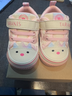 泰蘭尼斯叫叫鞋女寶寶童鞋防滑軟底機能鞋網(wǎng)布透氣學(xué)步鞋白/粉20 曬單實(shí)拍圖