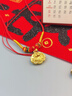 中國黃金（CHINA GOLD）黃金項鏈男女款足金平安鎖系列吊墜寶寶嬰兒滿(mǎn)月周歲生日禮物 【賀卡定制/聯(lián)系客服】 曬單實(shí)拍圖