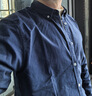 馬登工裝美式休閑磨毛牛津紡襯衫長(cháng)袖外套純棉牛津布薄款襯衣男春 藏青色 【2026春新款/寸衫薄外套/衣服男裝上衣】 2XL 曬單實(shí)拍圖