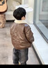 G.duck小黃鴨童裝男童皮衣外套男寶寶冬裝加絨棉襖衣服兒童秋冬季加厚 咖啡色 加絨加厚款 130 曬單實(shí)拍圖
