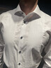 By Creations柏品新郎結婚禮服白襯衫男士純棉法式襯衫優(yōu)雅風(fēng)琴褶透氣長(cháng)袖襯衣 白色 40 曬單實(shí)拍圖