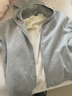 優(yōu)衣庫合作款/男裝女裝寬松連帽拉鏈運動(dòng)開(kāi)衫/長(cháng)袖外套衛衣485735 03 灰色 L 曬單實(shí)拍圖
