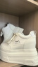 maison misfit 1515公分內增高小白鞋女真皮厚底休閑百搭顯高12cm超高跟春秋款女鞋 原創(chuàng  )銀白色15CM 37 曬單實(shí)拍圖