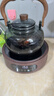 憶壺茶煮茶壺玻璃茶具套裝煮茶器煮茶爐套裝家用電陶爐圍爐煮茶套裝 【黑色7件套】1100ml壺+1500w木紋爐+4杯+茶盤(pán) 曬單實(shí)拍圖