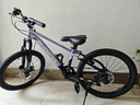 鳳凰（Phoenix）兒童自行車(chē)兒童山地自行車(chē)6-10歲以上鳳凰學(xué)生自行車(chē)青少年自行車(chē) 霹靂-紫色丨變速/前后碟剎/減震前叉/騎行禮包 22寸【適合140-165cm】 曬單實(shí)拍圖