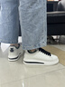 BFGN品牌牛皮男鞋2026春夏季新款透氣板鞋男增高小白鞋運動(dòng)休閑鞋子男 白黑色208-1【皮面】高端男鞋 41 運動(dòng)碼 曬單實(shí)拍圖