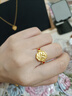 世紀緣黃金戒指女牡丹花足金古法琺瑯國風(fēng)送女友生日禮物 6.76g16圈號 曬單實(shí)拍圖