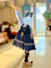 G.duck朱迪兔子警官衣服洛麗塔公主裙兒童連衣裙春秋季卡通女孩cos演出 朱迪警官服裝裙子 120 （建議身高110cm  6-7歲）cm 曬單實(shí)拍圖