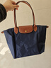 瓏驤（LONGCHAMP）女包手提包長(cháng)柄單肩包通勤包M中號 Le Pliage 2605 089 女友禮物 P68  海洋P68 曬單實(shí)拍圖