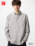 優(yōu)衣庫男裝女裝牛津紡襯衫長(cháng)袖襯衣休閑素色通勤26春夏新款482445 06 鉛灰色 S 曬單實(shí)拍圖