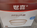 世喜注水保溫碗嬰兒輔食碗不銹鋼內碗+ppsu內碗雙內膽吸盤(pán)碗兒童餐具 曬單實(shí)拍圖