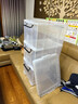 禧天龍直角收納箱加厚大力士塑料衣物玩具搬家整理箱無(wú)輪 65L透明3個(gè)裝 曬單實(shí)拍圖