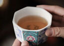 琺瑯彩輕奢陶瓷功夫茶具品茗杯八角形八方杯單杯大號主人茶杯高檔 隨機1只裝（簡(jiǎn)裝） 曬單實(shí)拍圖