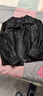 ELLE【旅行者皮衣】高級感立領(lǐng)廓形短外套女2026春新款獨特夾克 黑色 S 曬單實(shí)拍圖