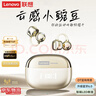 聯(lián)想（Lenovo）【頂配藍牙6.0】耳夾式藍牙耳機旗艦款真無(wú)線(xiàn)骨傳導概念開(kāi)放式掛耳不入耳通話(huà)降噪運動(dòng)跑步長(cháng)續航 香檳米【頂配藍牙6.0+高清通話(huà)】 空間全景音效-云感舒適佩戴 曬單實(shí)拍圖