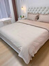胖東來(lái)同款輕奢A類(lèi)純棉四件套200支長(cháng)絨棉全棉刺繡被套親膚裸睡床笠床上 麥穗-豆沙 床單款 1.5四件套(被套200*230) 曬單實(shí)拍圖