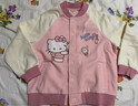 戴維貝拉HelloKitty聯(lián)名兒童外套秋裝女童長(cháng)袖針織外套棒球服 曬單實(shí)拍圖