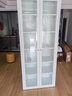 翌嘉鋼制書(shū)柜一體靠墻書(shū)架立式落地玻璃儲物柜收納柜客廳臥室防塵柜子 頂柜單開(kāi)玻璃 高40長(cháng)40深35cm 白色 曬單實(shí)拍圖
