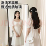 全品屋全身鏡穿衣鏡落地鏡掛門(mén)服裝店試衣壁掛鏡一體簡(jiǎn)約北歐風(fēng)黑150 曬單實(shí)拍圖