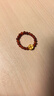 周六福  黃金戒指女款足金銅錢(qián)紅瑪瑙串戒 定價(jià) 0.46g 曬單實(shí)拍圖