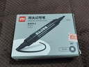 得力（deli）(deli)黑色粗頭物流油性筆 墨量升級大容量快遞簽字辦公文具馬克筆記號筆 10支/盒 P06881 黑色 曬單實(shí)拍圖