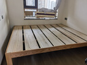 路榮全實(shí)木無(wú)床頭排骨床架子榻榻米1.2/35/8米定制床任意尺寸家用臥室 橡木原木色【高40CM】單床 1800mm*2000mm 曬單實(shí)拍圖