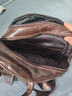 紀詩(shī)哲輕奢雙肩包女新款時(shí)尚復古軟皮女士背包防盜百搭書(shū)包大容量 咖啡色小號 曬單實(shí)拍圖