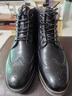 德賽（DESAI）復古馬丁靴男士真皮英倫風(fēng)短靴春季高幫工裝皮靴加絨加厚棉鞋 黑色【加絨】 43 曬單實(shí)拍圖