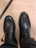 沙馳（SATCHI）男鞋新品商務(wù)休閑男士皮鞋正裝頭層牛皮系帶輕便耐磨上班駕車(chē) 黑色 39 歐碼偏大一碼 曬單實(shí)拍圖