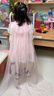 憶愛(ài)愛(ài)莎公主披風(fēng)春秋生日禮物女童兒童節演出服艾莎披風(fēng)冰雪奇緣披肩 粉紅色B53 均碼 （長(cháng)120cm寬100cm) 曬單實(shí)拍圖