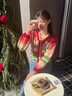 CLOUD SEASON彩虹步道開(kāi)衫毛衣針織開(kāi)衫女春秋上衣2025新款針織衫小衫薄外套 彩色 均碼 曬單實(shí)拍圖