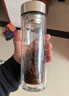 蘇泊爾（SUPOR）玻璃杯茶水分離男款水杯雙層高硼硅玻璃耐高溫大容量泡茶杯子禮物 行硯黑400mL 曬單實(shí)拍圖