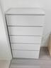 斗柜臥室床尾置物柜家用靠墻儲物柜多巴胺抽屜柜客廳收納柜五斗柜 【單排五抽加高】暖白色60CM 加厚板材 曬單實(shí)拍圖