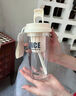 特步（XTEP）花茶水杯便攜式男女戶(hù)外健身塑料咖啡杯耐摔大容量冷泡茶水壺夏白 曬單實(shí)拍圖