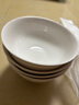 潔雅杰陶瓷面碗個(gè)人專(zhuān)用白瓷碗中式6英寸高腳米飯碗 4只裝 新骨瓷 曬單實(shí)拍圖
