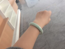 藍翠緣 翡翠手鐲a貨女士天然緬甸A貨糯冰種真玉手鐲子送媽媽女友禮物 圈口57-58【天然a貨證書(shū)+禮盒】 曬單實(shí)拍圖
