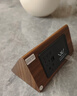 WOOD SHOW復古木質(zhì)鬧鐘 LED靜音電子鐘創(chuàng  )意床頭鐘客廳座鐘擺件夜光時(shí)鐘鬧表創(chuàng  )意北歐風(fēng)電子鬧鐘夜光溫度鐘 新1610三角形【棕木白字】插電款 曬單實(shí)拍圖