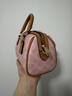 蔻馳（COACH）奧萊女士女包經(jīng)典老花ROWAN 迷你波士頓單肩斜挎包手提包 塵粉色 曬單實(shí)拍圖