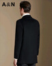 安東尼奧【山羊絨&綿羊毛】輕奢純色羊絨羊毛呢大衣男中長(cháng)款西裝領(lǐng)呢外套 黑色 2XL /54(185/100A) 曬單實(shí)拍圖