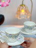 物?。╓OOCH）繽紛花園結婚禮物描金咖啡杯碟輕奢喬遷伴手禮高級感咖啡杯禮盒裝 繽紛花園系列杯碟對杯+白金禮盒 曬單實(shí)拍圖