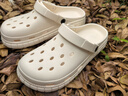 【CROCS同款】洞洞鞋男女時(shí)尚厚底增高夏季卡駱馳同款涼鞋戶(hù)外 米色 39 -40 曬單實(shí)拍圖