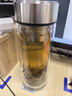 富光玻璃杯雙層帶茶隔大容量水杯 高檔商務(wù)泡茶杯 高硼硅杯子500ml 曬單實(shí)拍圖