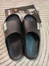 回力（Warrior）正品拖鞋男款外穿涼拖鞋速干運動(dòng)防滑防臭時(shí)尚高檔潮款防水一字拖 墨綠色（4CM的軟） 42-43 （標準碼） 曬單實(shí)拍圖